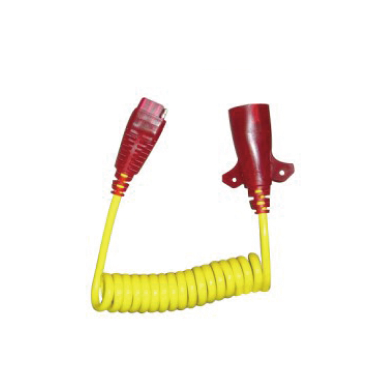 Gegelung Lingkaran PU 7 Tiang Kuning Dengan Dua Palam Plastik, Panjang Kabel 1m,2m,3m... JH065-B